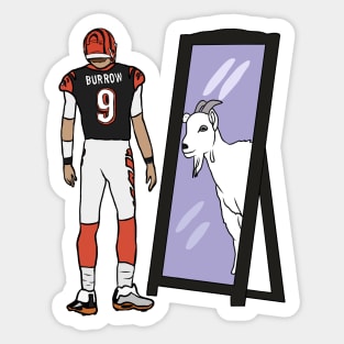 Joe Burrow, Mirror GOAT Sticker